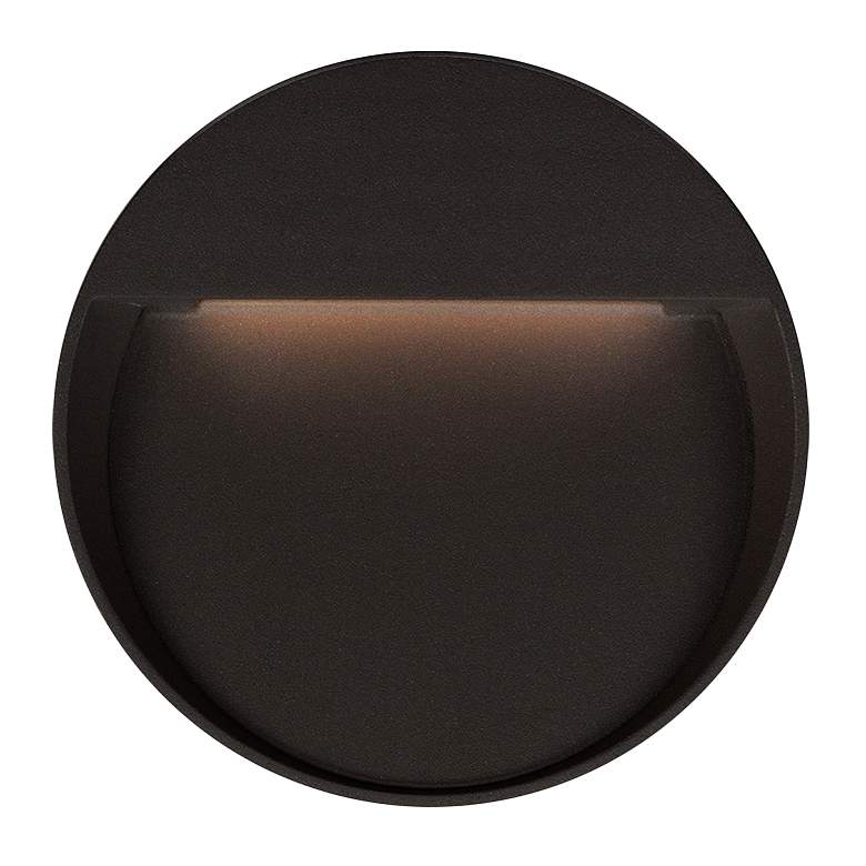 Mesa 5 3/4&quot; Round Black LED Outdoor Step Light