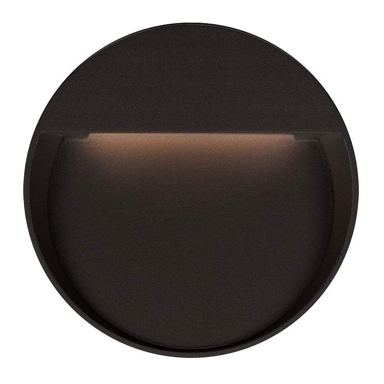 Image 1 Mesa 5 3/4 inch Round Black LED Outdoor Step Light