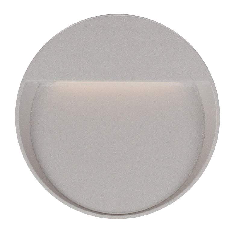 Image 1 Mesa 5 3/4" Round Gray LED Outdoor Step Light