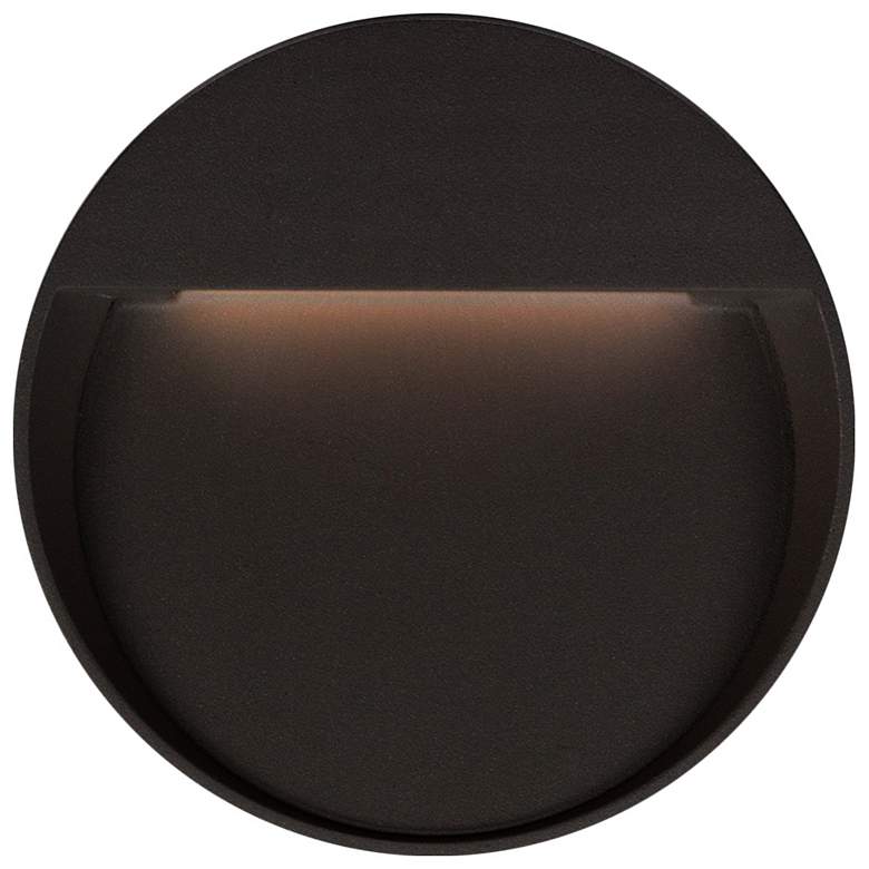 Image 1 Mesa 8 3/4 inch Round Black LED Outdoor Step Light