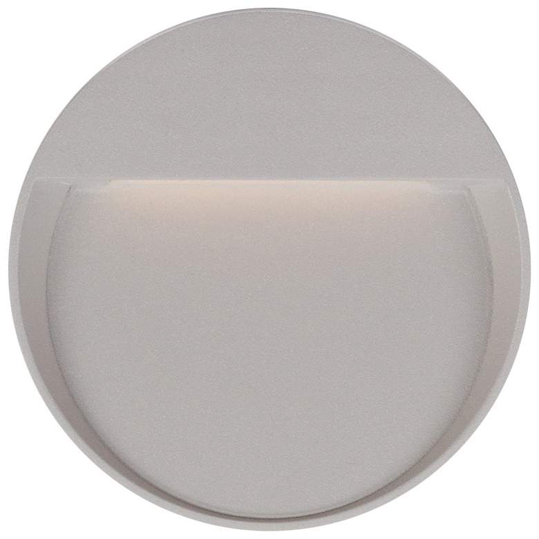 Image 1 Mesa 8 3/4 inch Round Gray LED Outdoor Step Light