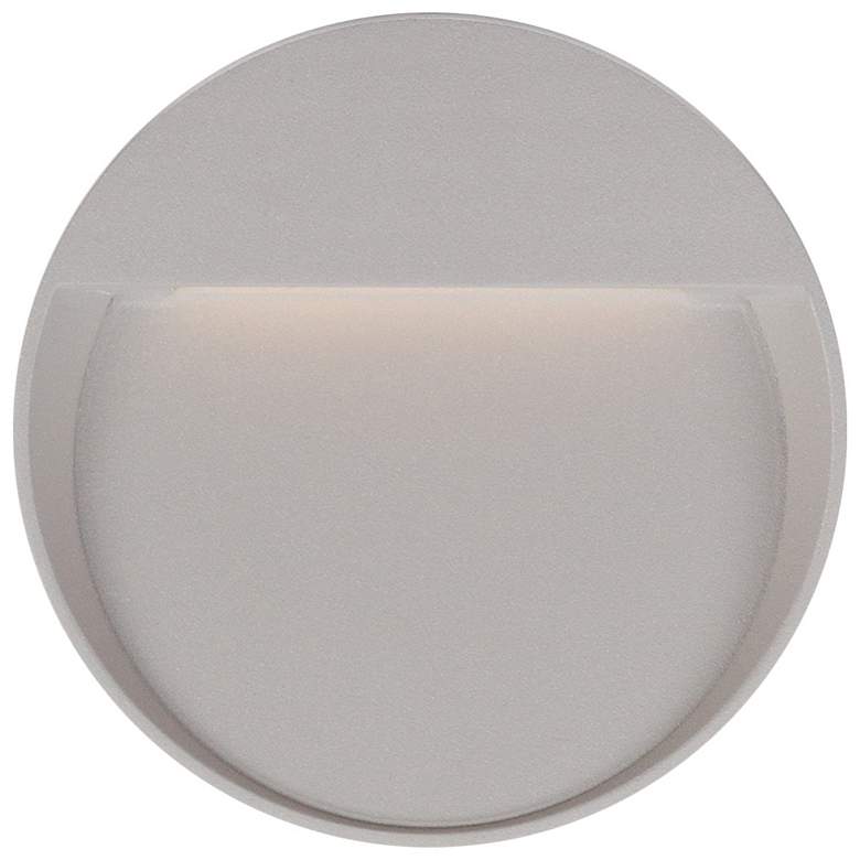 Image 1 Mesa 8 3/4" Round Gray LED Outdoor Step Light
