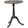 Mesa Black Industrial Round Accent Table