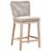 Mesh 26 1/2" Taupe and White Woven Outdoor Counter Stool