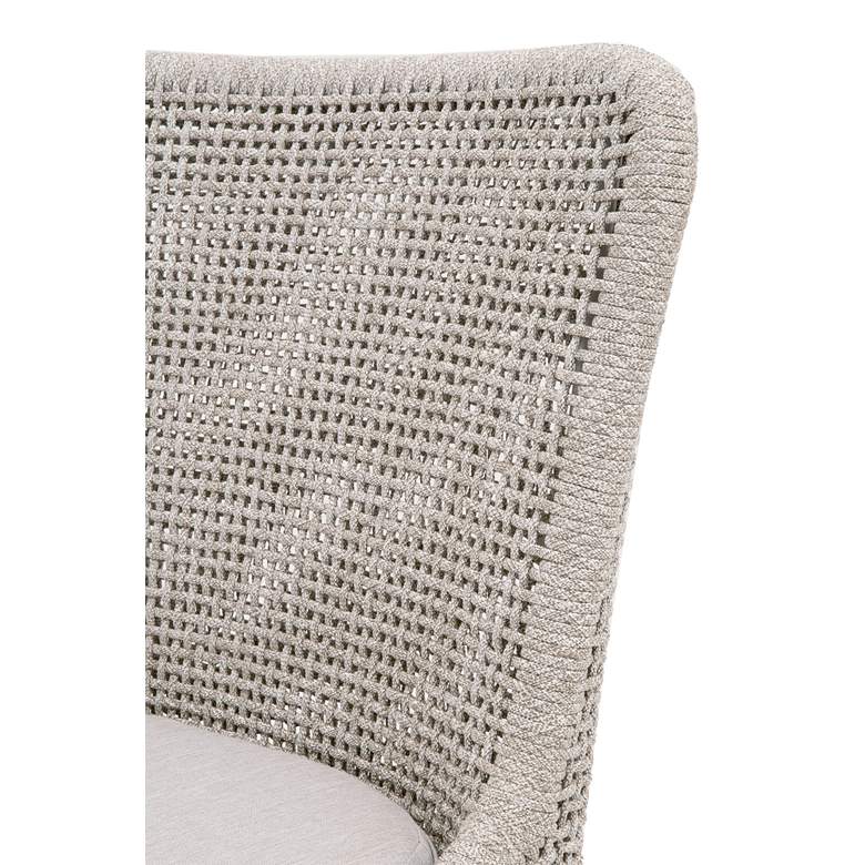 Image 2 Mesh 26 1/2" Taupe White Rope Weave Outdoor Counter Stool more views