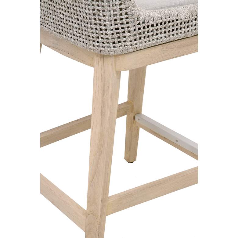 Image 3 Mesh 26 1/2" Taupe White Rope Weave Outdoor Counter Stool more views