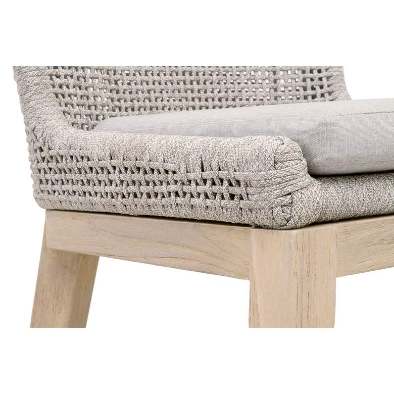 Image 4 Mesh 26 1/2" Taupe White Rope Weave Outdoor Counter Stool more views