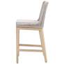 Mesh 26 1/2" Taupe White Rope Weave Outdoor Counter Stool