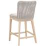 Mesh 26 1/2" Taupe White Rope Weave Outdoor Counter Stool