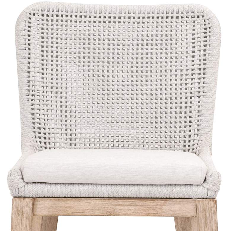Image 2 Mesh 26" White Rope and Natural Gray Mahogany Counter Stool more views