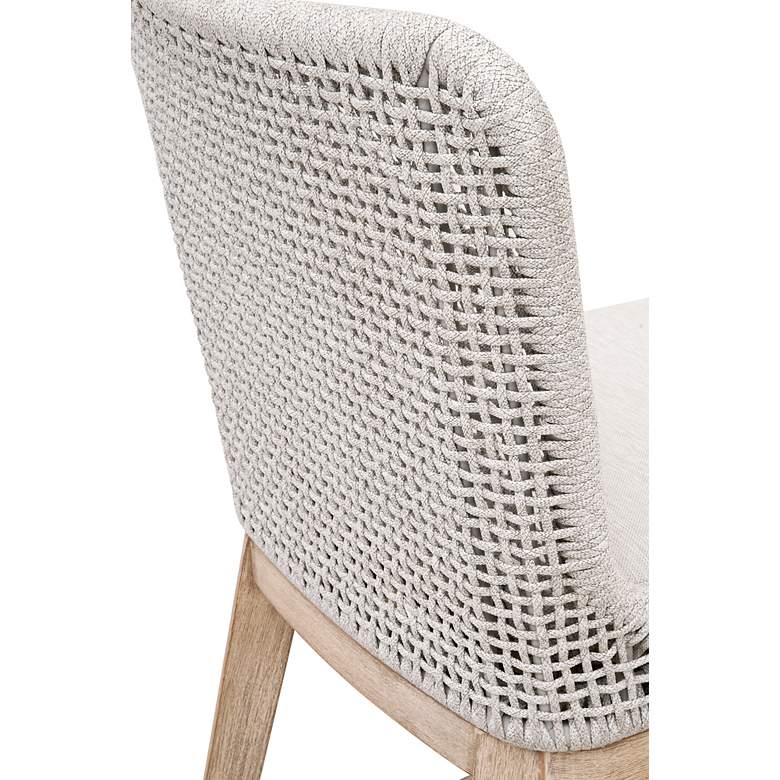 Image 3 Mesh 26" White Rope and Natural Gray Mahogany Counter Stool more views