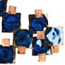 3_Mesh 51" Wide Hand-Painted Etched Metal Abstract Wall Art more views