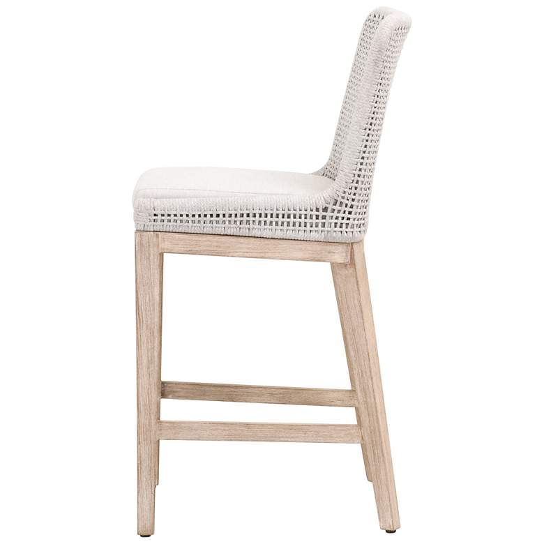 Image 4 Mesh Counter Stool, White Speckle Flat Rope, Performance White Speckle more views