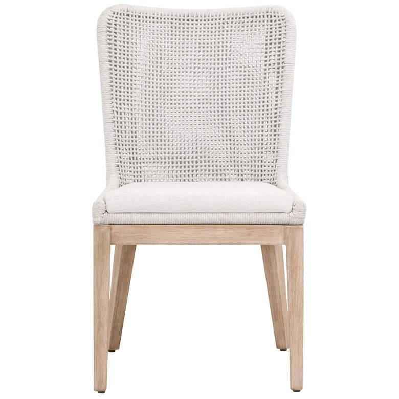Image 1 Mesh Dining Chair, White Speckle Flat Rope, White Speckle, Set of 2