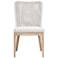 Mesh Dining Chair, White Speckle Flat Rope, White Speckle, Set of 2