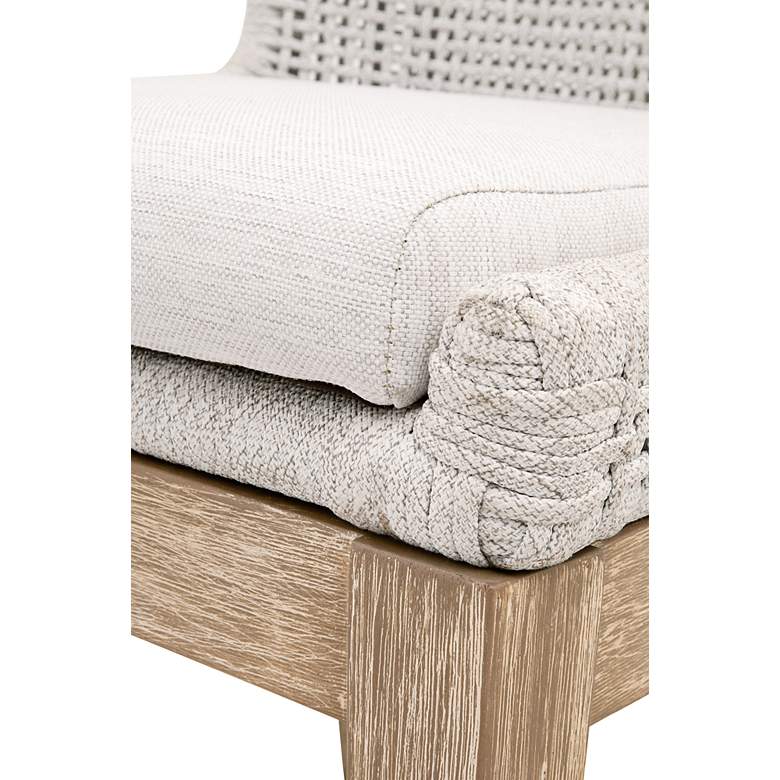 Image 4 Mesh White Speckle Rope and Natural Gray Wood Dining Chair more views