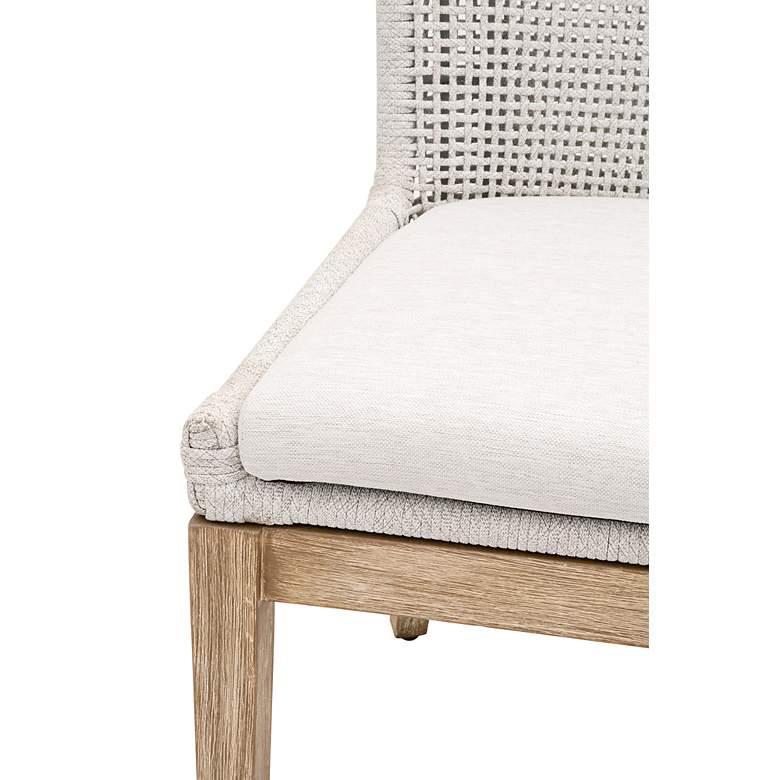 Image 5 Mesh White Speckle Rope and Natural Gray Wood Dining Chair more views