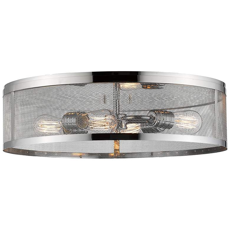 Image 1 Meshsmith by Z-Lite Chrome 4 Light Flush Mount