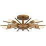 3_Mesquite 22" Wide Weathered Brass 5-Light Ceiling Light