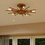 2_Mesquite 22" Wide Weathered Brass 5-Light Ceiling Light