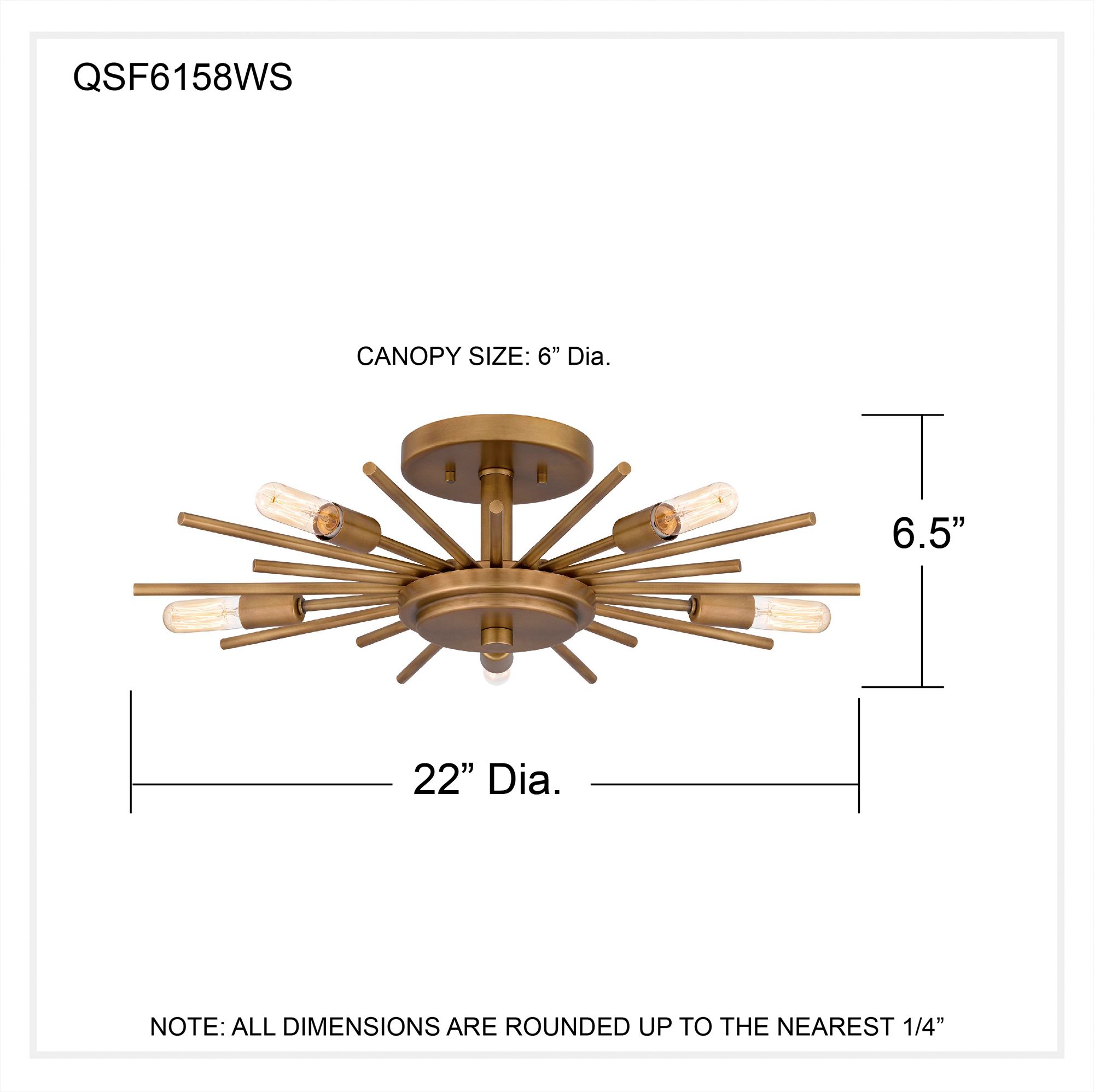 Mesquite 22" Wide Weathered Brass 5-Light Ceiling Light in scene