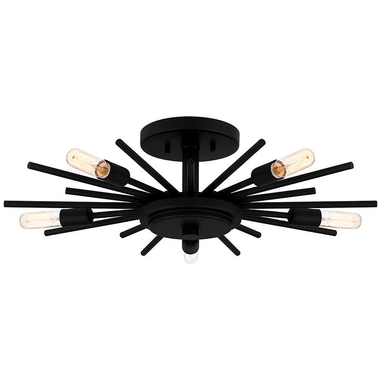 Image 1 Mesquite 5-Light Matte Black Semi-Flush Mount