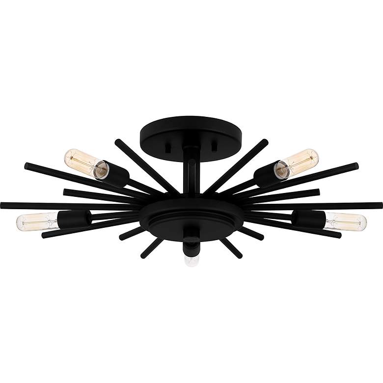 Image 3 Mesquite 5-Light Matte Black Semi-Flush Mount more views