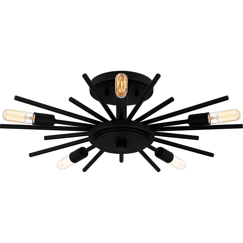 Image 4 Mesquite 5-Light Matte Black Semi-Flush Mount more views