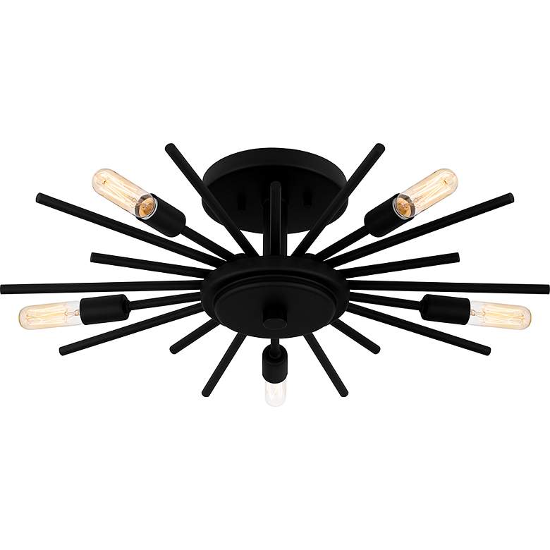 Image 6 Mesquite 5-Light Matte Black Semi-Flush Mount more views
