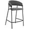 Messina 26" Gray Faux Leather Counter Stool
