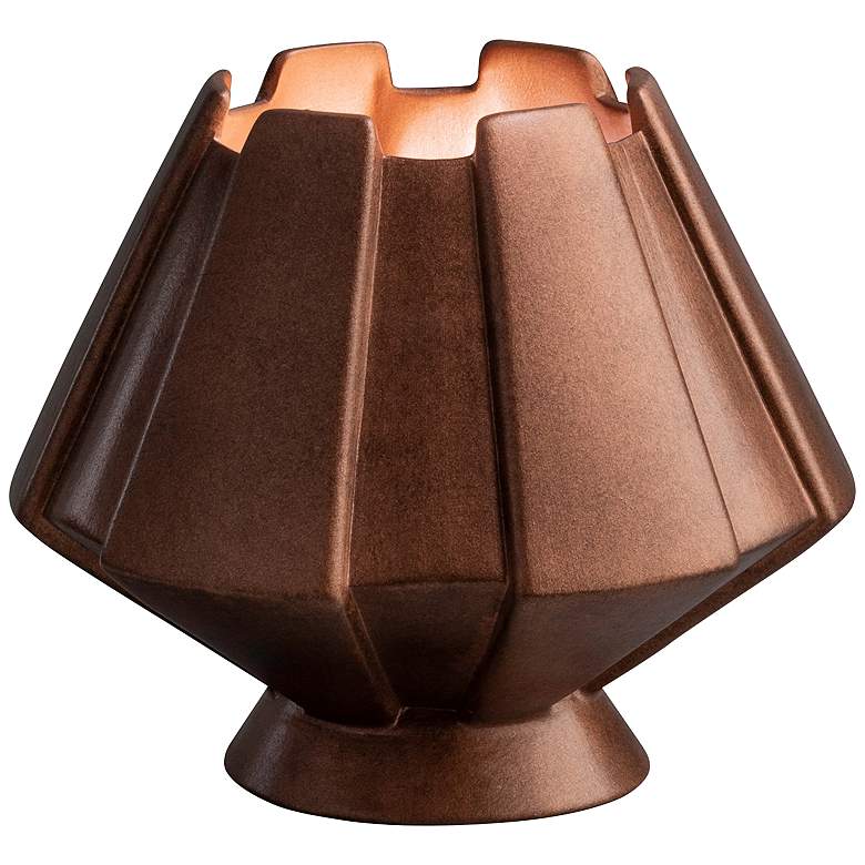 Image 1 Meta 7" High Antique Copper Ceramic Portable LED Accent Table Lamp