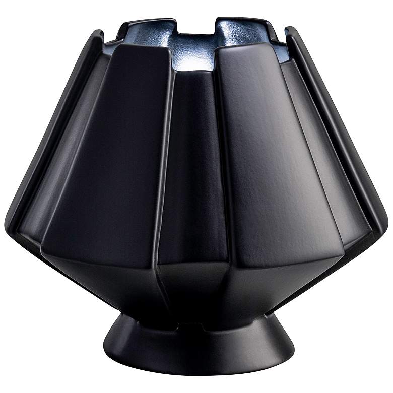 Image 1 Meta 7" High Carbon Matte Black Ceramic Portable Accent Table Lamp