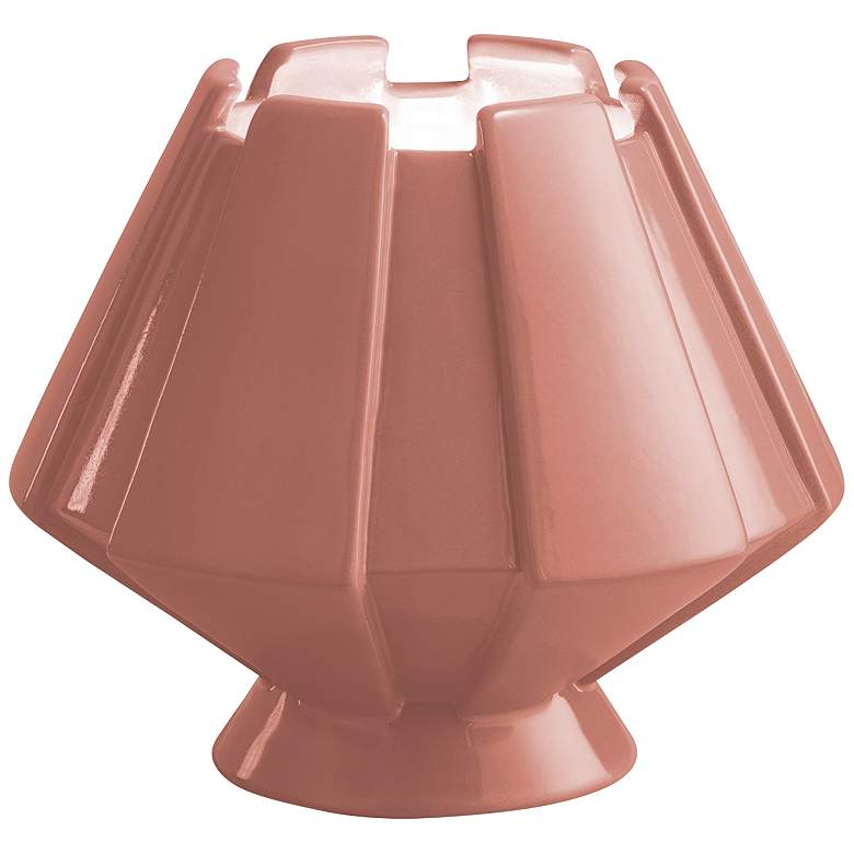 Image 1 Meta 7" High Gloss Blush Ceramic Portable Accent Table Lamp
