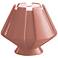Meta 7" High Gloss Blush Ceramic Portable Accent Table Lamp
