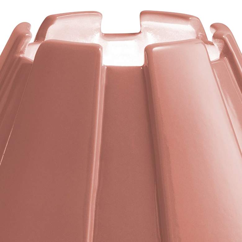 Image 2 Meta 7" High Gloss Blush Ceramic Portable Accent Table Lamp more views