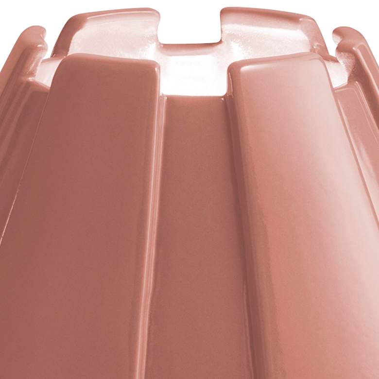 Image 2 Meta 7" High Gloss Blush Ceramic Portable LED Accent Table Lamp more views