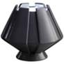 Meta 7" High Gloss Gray Ceramic Portable Accent Table Lamp