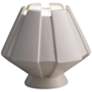 Meta 7" High Gloss White Ceramic Portable Accent Table Lamp
