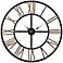Metal 28" Wide Black and Gold Outdoor Wall Clock