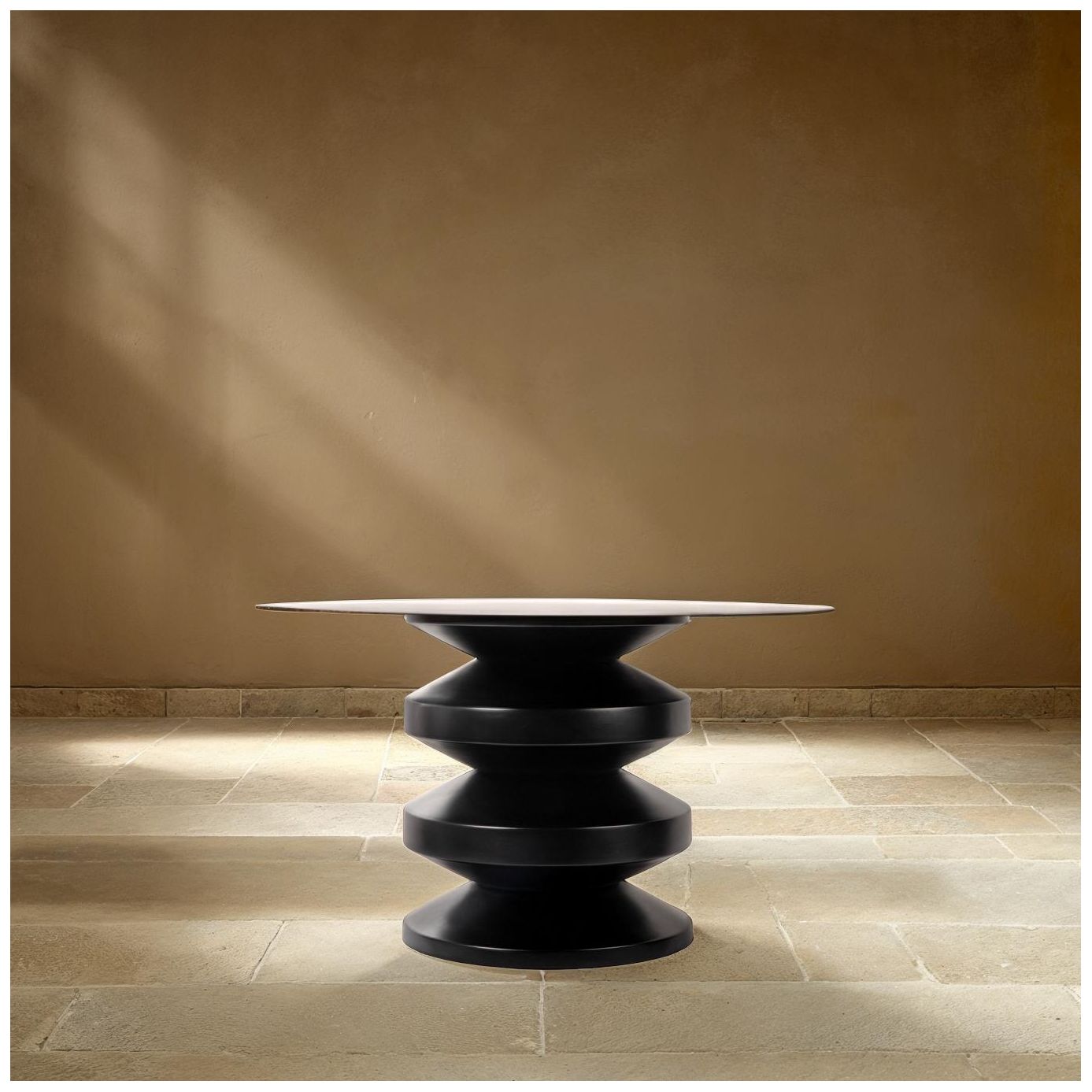 Image 3 Metal Accordion Coffee Table, Black more views