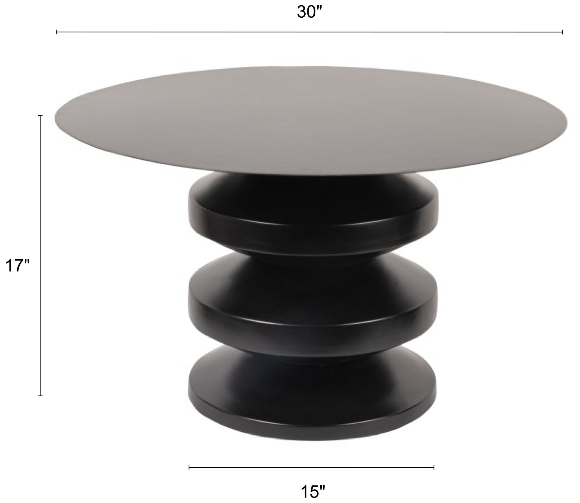 Image 4 Metal Accordion Coffee Table, Black more views