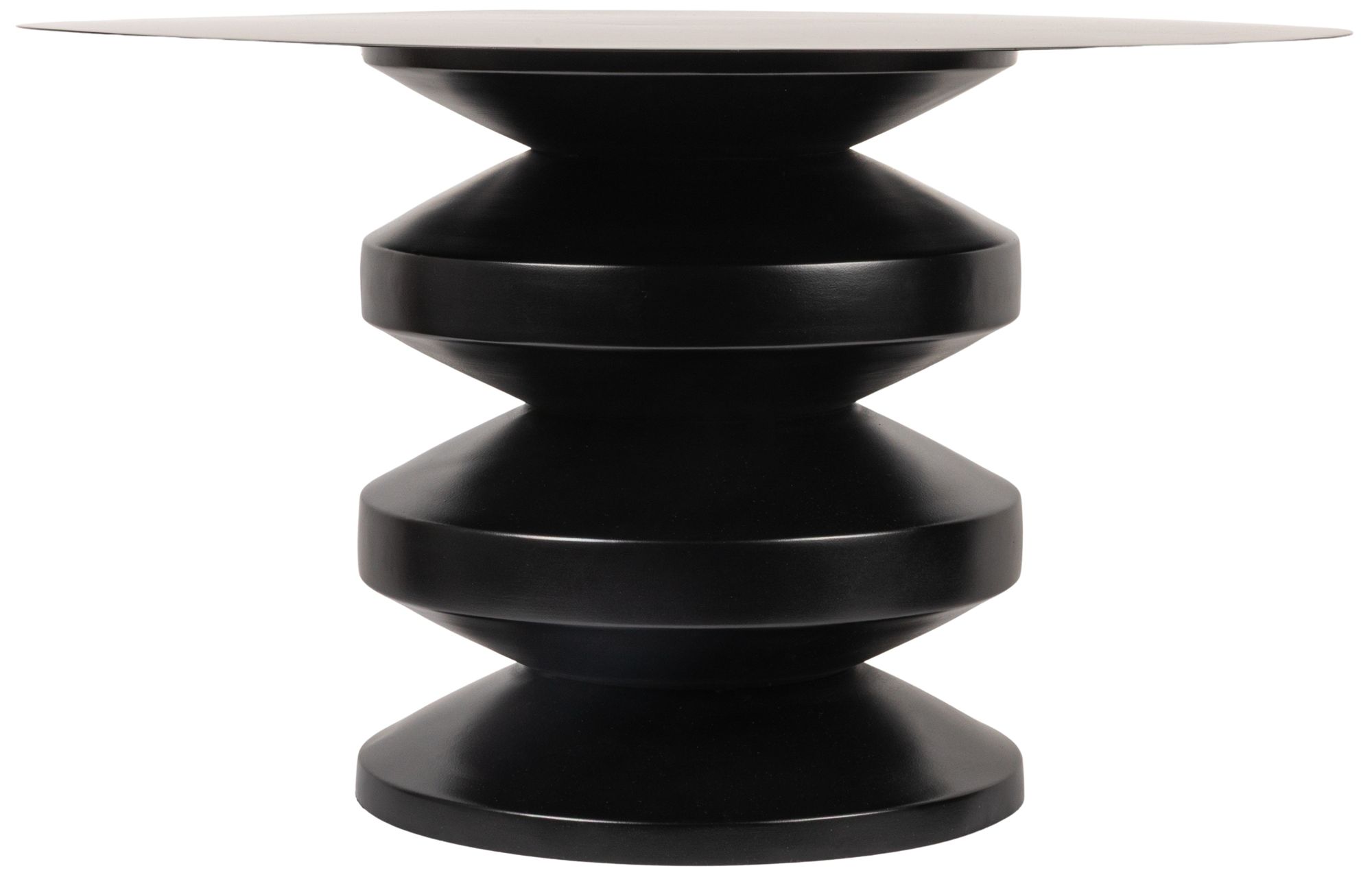 Image 5 Metal Accordion Coffee Table, Black more views