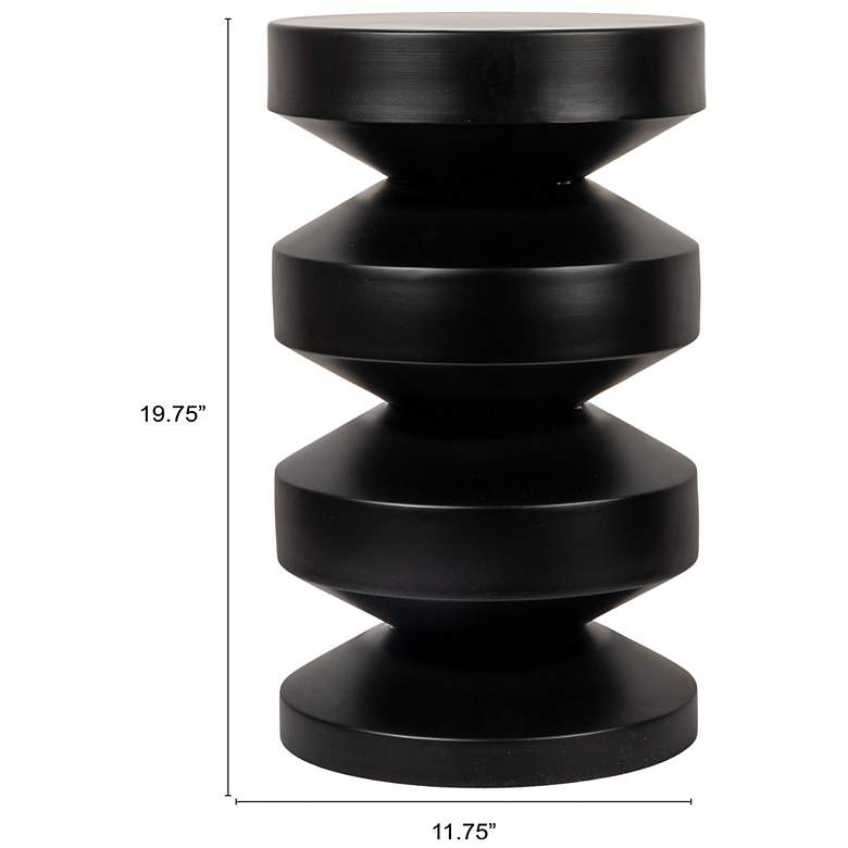 Image 3 Metal Accordion Side Table, Black more views