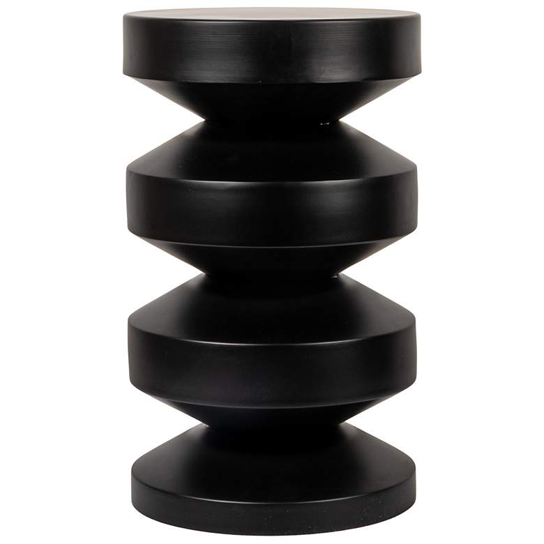 Image 5 Metal Accordion Side Table, Black more views