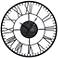 Metal Analog Roman Numeral Wall Clock - Aged Black