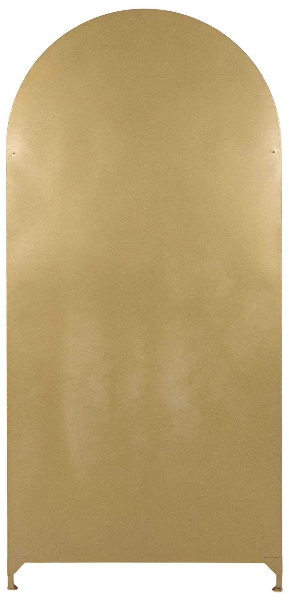 Thumbnail4 of Metal and Glass Cabinet with Arched Doors and 3 Shelves, Gold more views