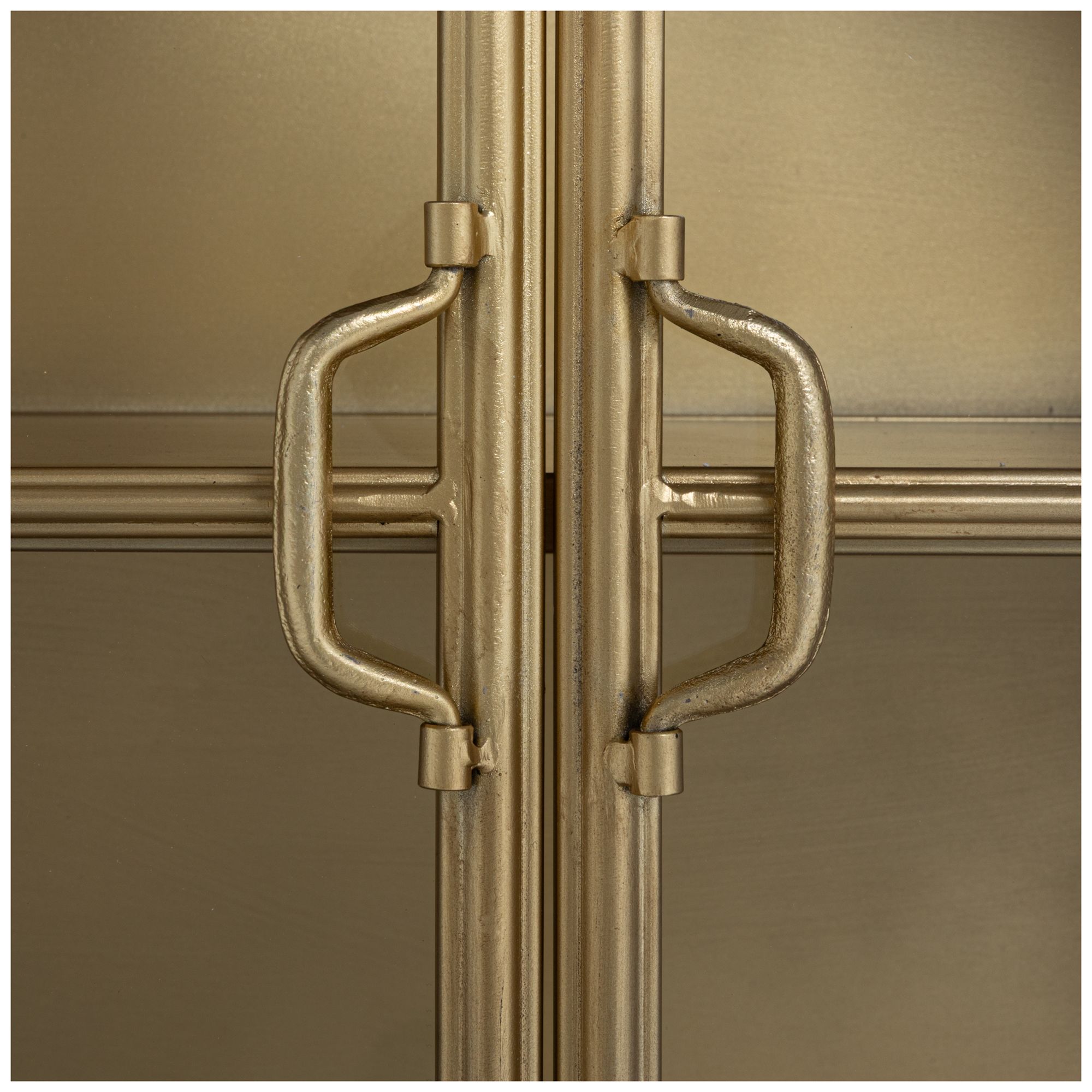 Image 5 Metal and Glass Side Board with Arched Doors, Gold more views