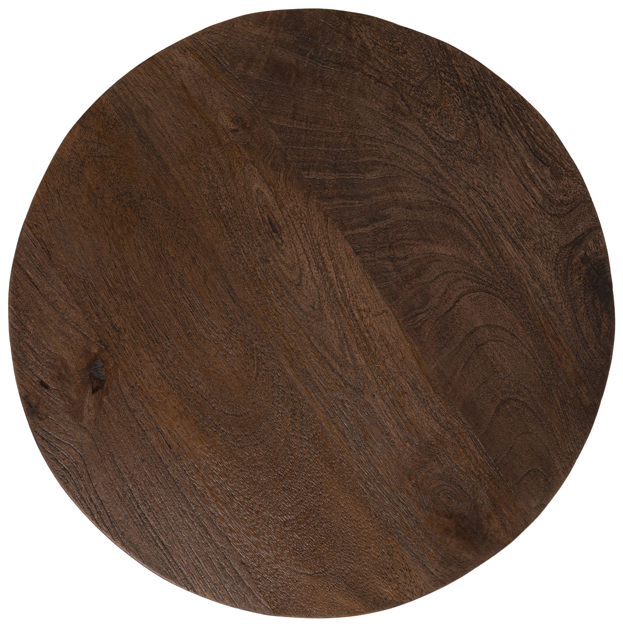 Image 4 Metal and Wood Pedestal Side Table, Cream more views