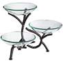 Metal Branching 12" High 3-Tier Stand with Glass Bowls