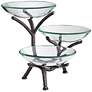 Metal Branching 12" High 3-Tier Stand with Glass Bowls